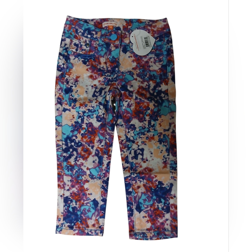 Girls Paint Print Stretchy Jeans